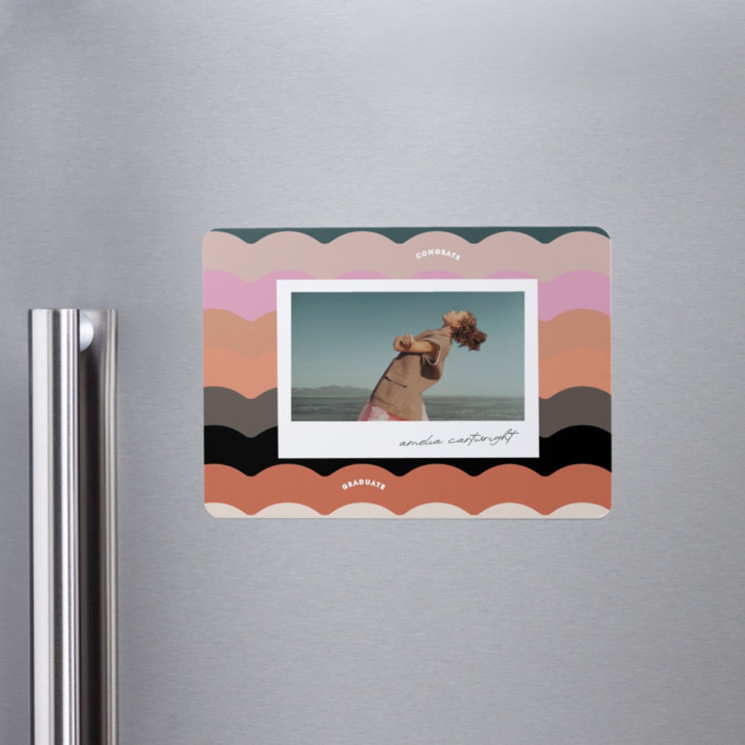 "colorwave" - Graduation Announcements in Sunset by Lori Wemple - Magnet Front