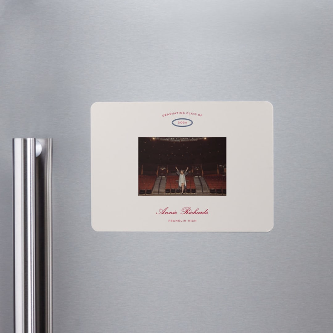 "The Single Photo" - Graduation Announcements in Sand by Rachel Cassel - Magnet Front