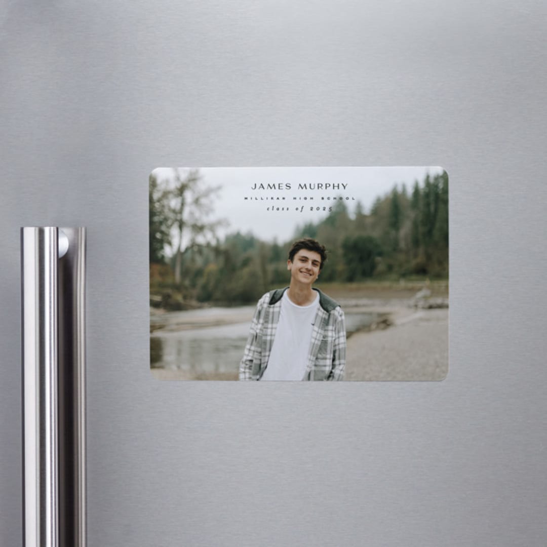 "Understated" - Graduation Announcements in Mortarboard by Owl and Toad - Magnet Front