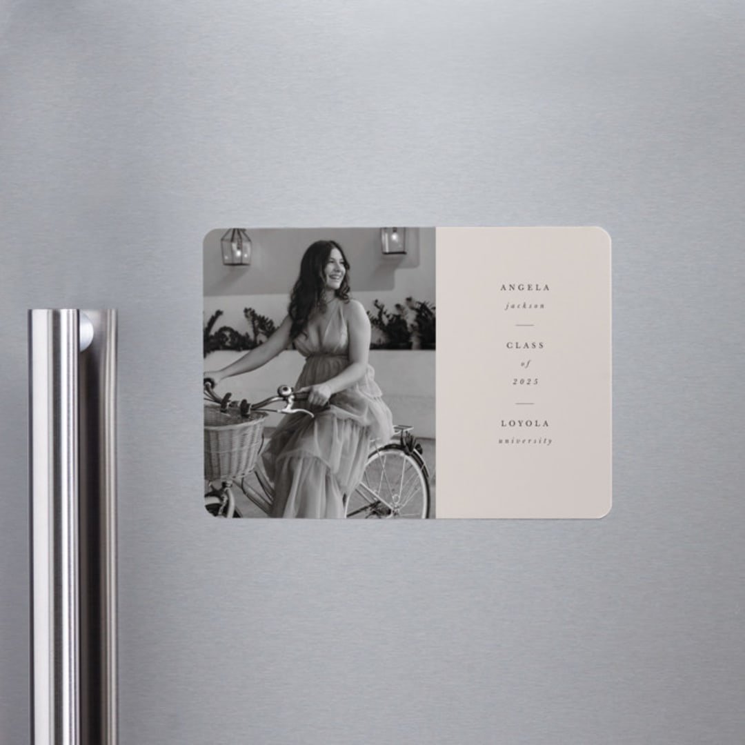 "simplicty" - Graduation Announcements in Champagne by Lori Wemple - Magnet Front