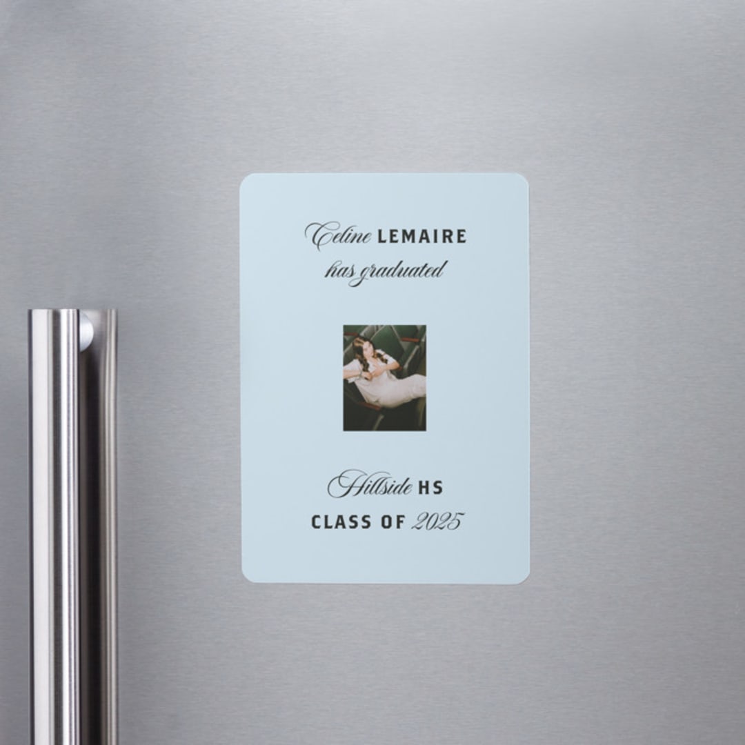 "Popular" - Graduation Announcements in Sky by Claire - Magnet Front