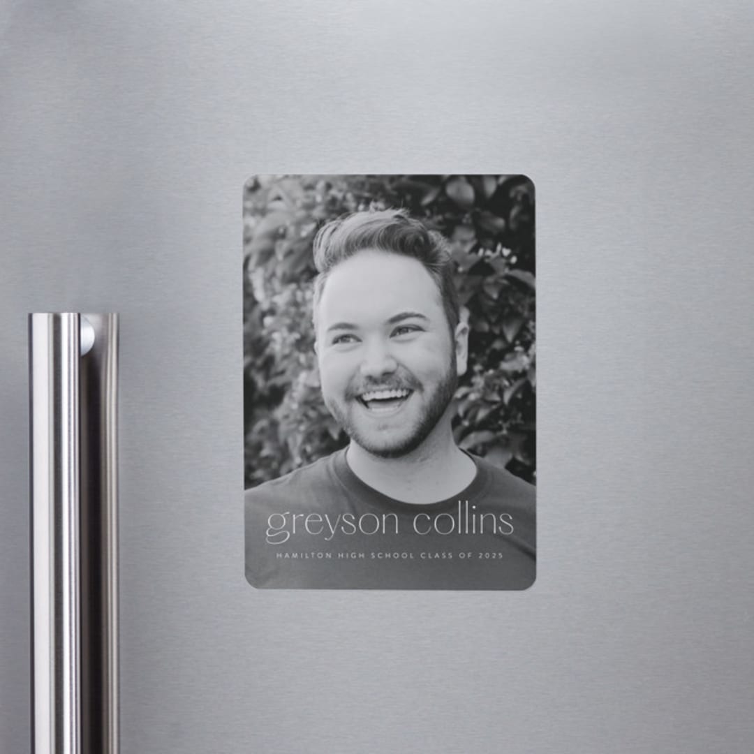 "Understated" - Graduation Announcements in Salt by Ekko Studio - Magnet Front