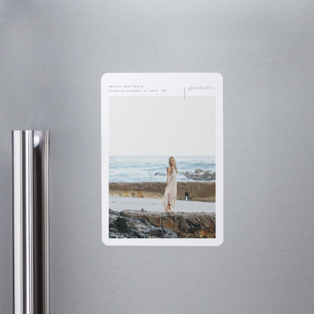 "Maine" - Graduation Announcements in Stone by chocomocacino - Magnet Front