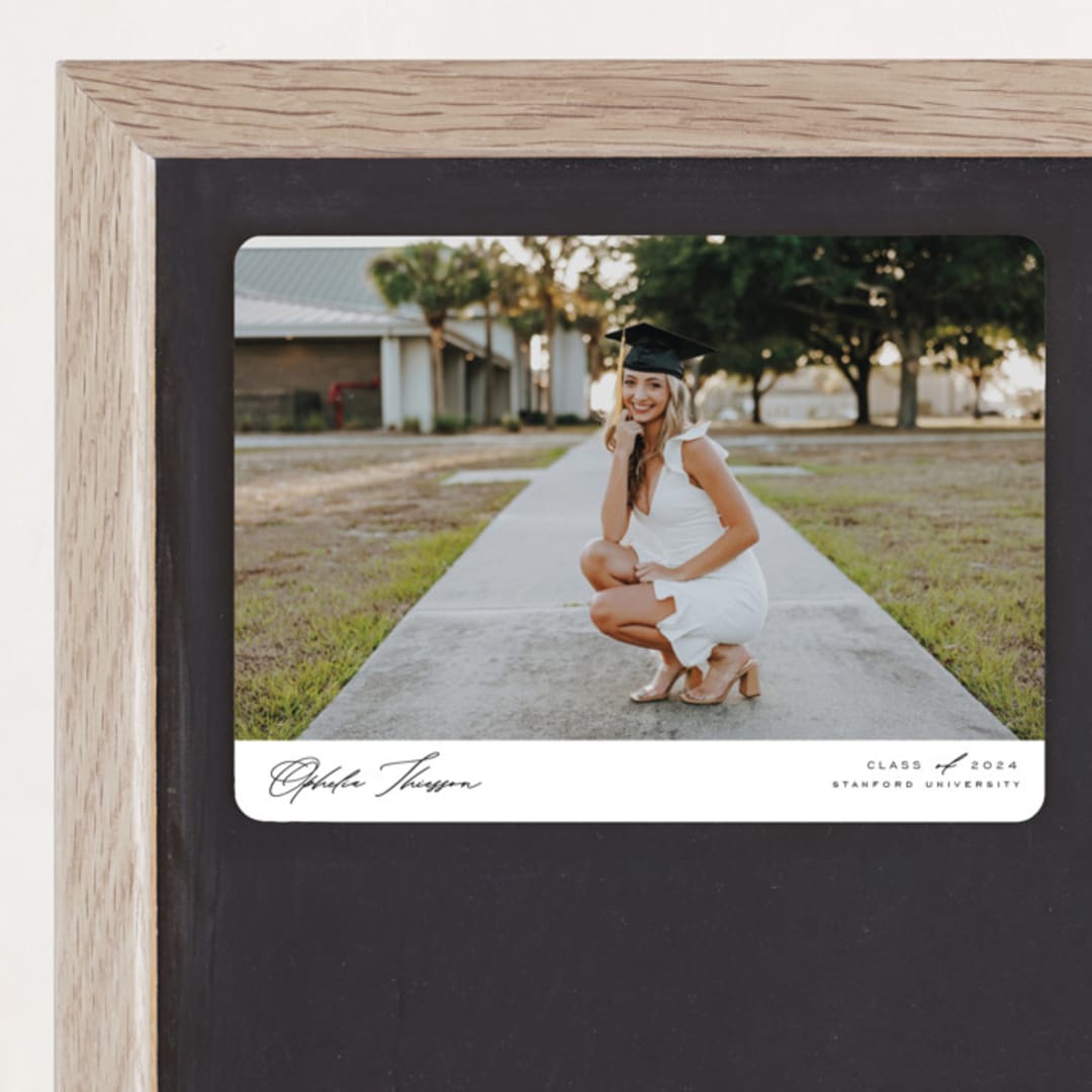 "Elegance" - Graduation Announcements in Cloud by Nicole Walsh - Magnet Front