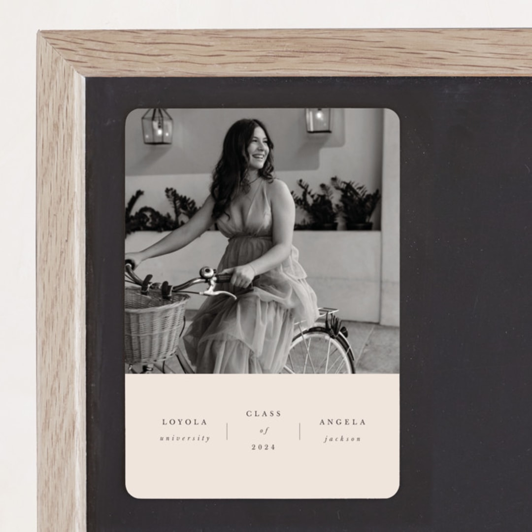 "simplicty" - Graduation Announcements in Champagne by Lori Wemple - Magnet Front