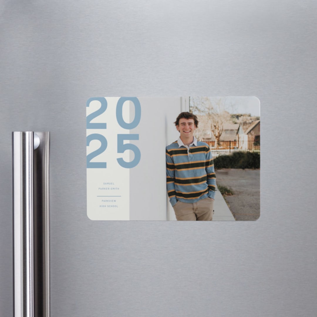 "Modern Year" - Graduation Announcements in Lake by Kelly Watkins - Magnet Front