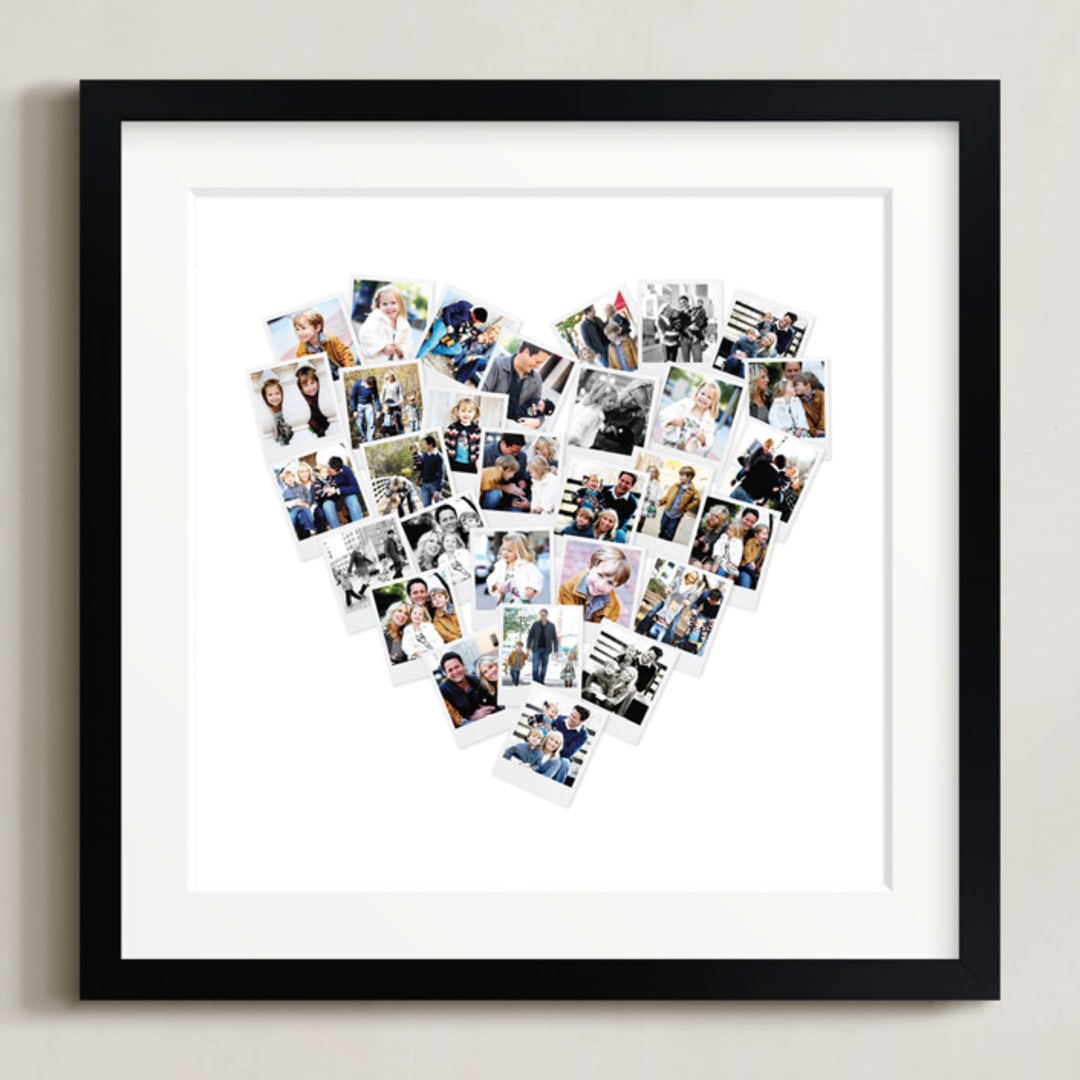 "Heart Snapshot Matted Black Frame" - Matted Framed Photo in Black Frame by Minted - Front