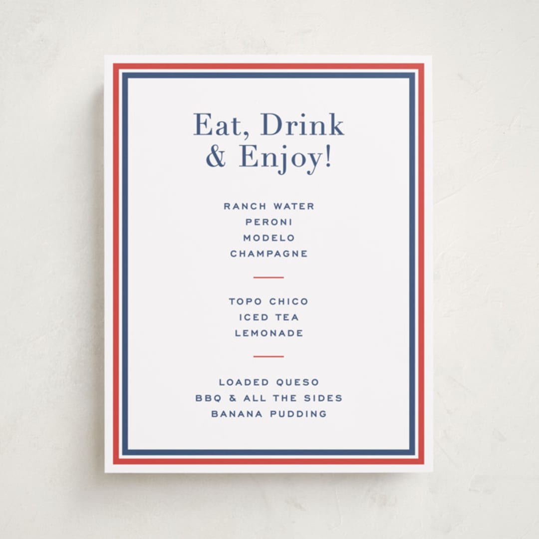 "study" - Graduation Menu Signs in Navy by Megan Davis - Front