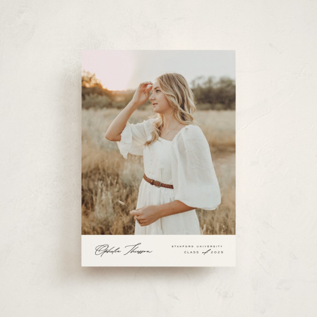 "Elegance" - Graduation Announcements in Cloud by Nicole Walsh - Front
