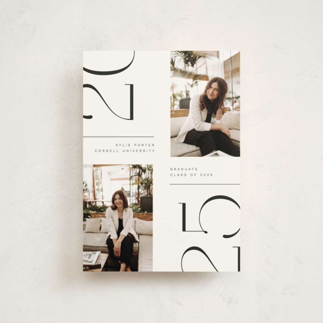 "Trim Edges" - Graduation Announcements in Pearl by David Michuki - Front