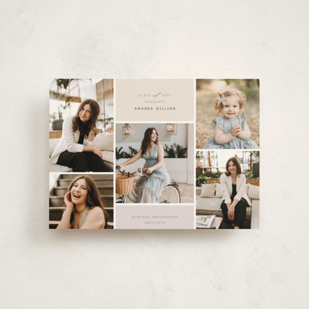 "Simple collage" - Graduation Announcements in Mist by Selima Akhter - Front