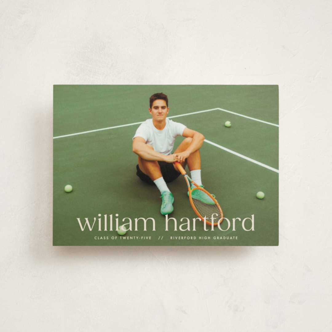 "Hartford" - Graduation Announcements in Silk by Ellen Schlegelmilch - Front