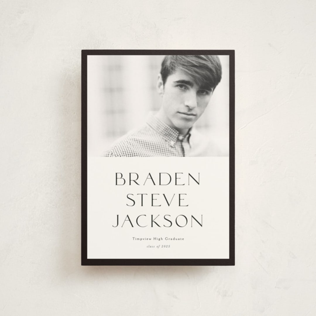 "Classy Graduate" - Graduation Announcements in Salt by Stephanie Hawkes - Front