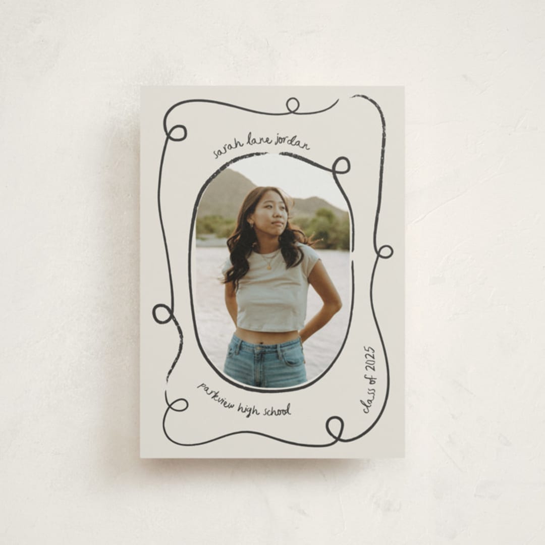 "swirl" - Graduation Announcements in Ash by Kelly Watkins - Front