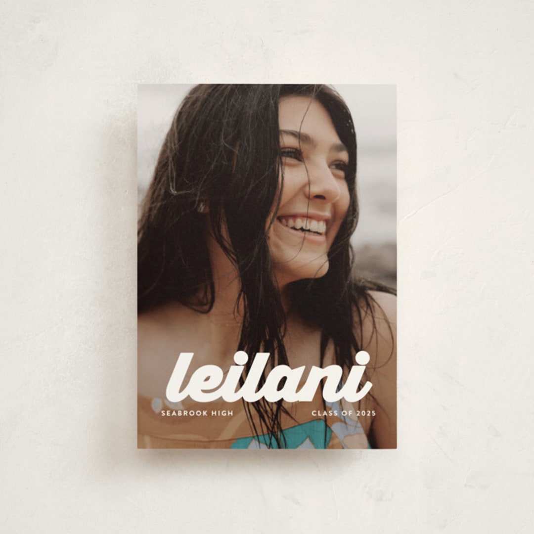 "name" - Graduation Announcements in Cloud by Lori Wemple - Front