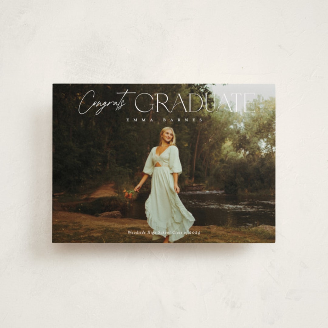 "fortified" - Graduation Announcements in Snow by Sarah Curry - Front