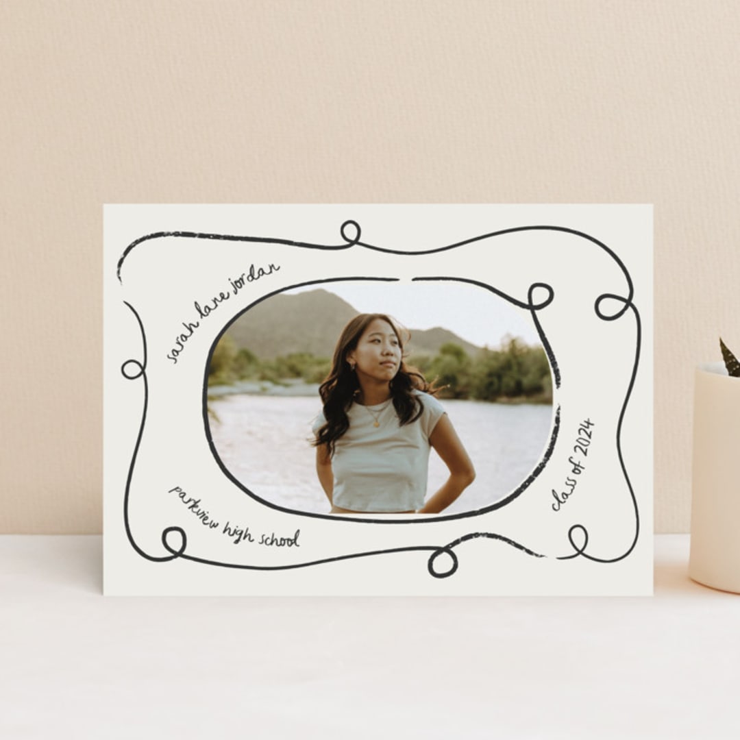 "swirl" - Graduation Announcements in Ash by Kelly Watkins - Front