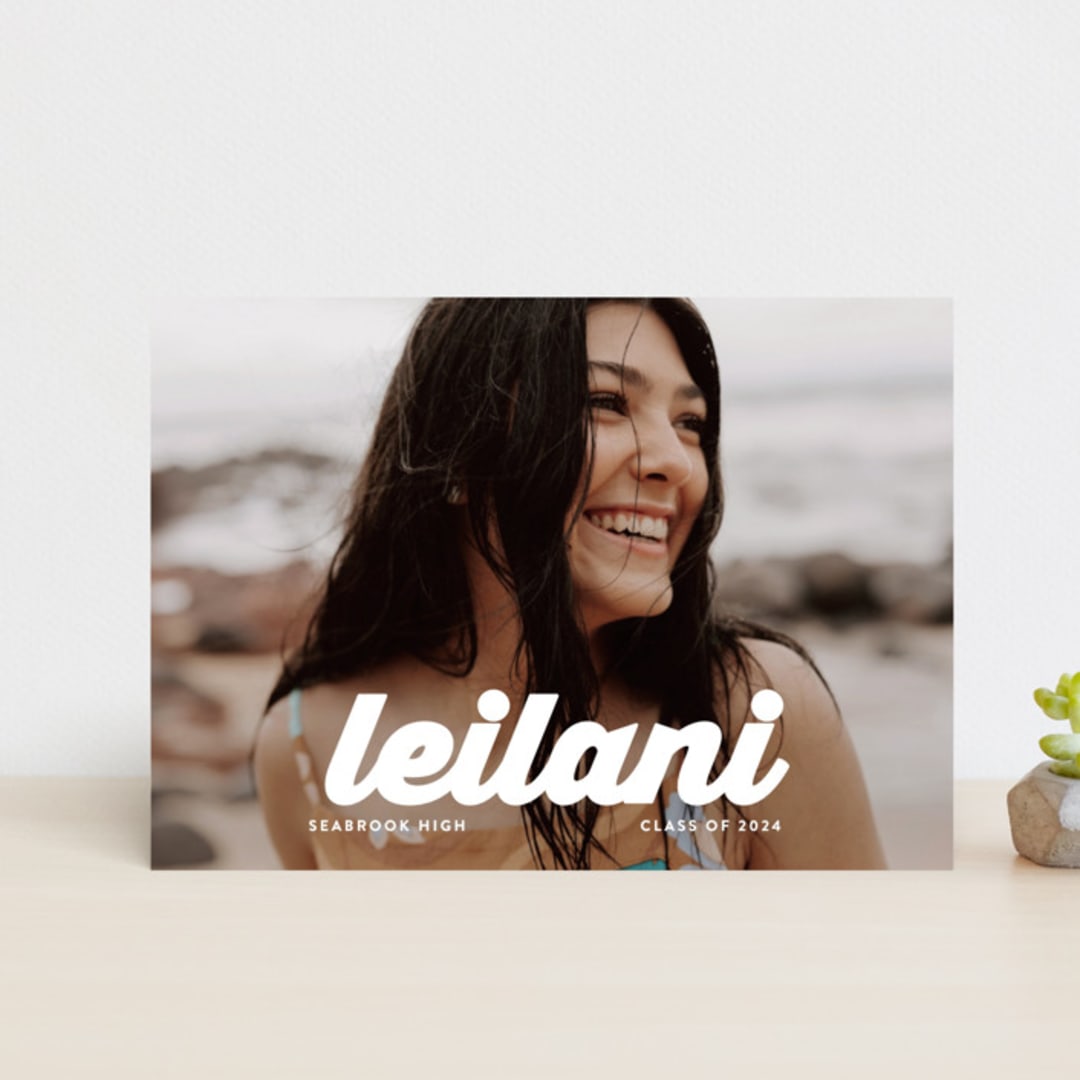 "name" - Graduation Announcements in Cloud by Lori Wemple - Front
