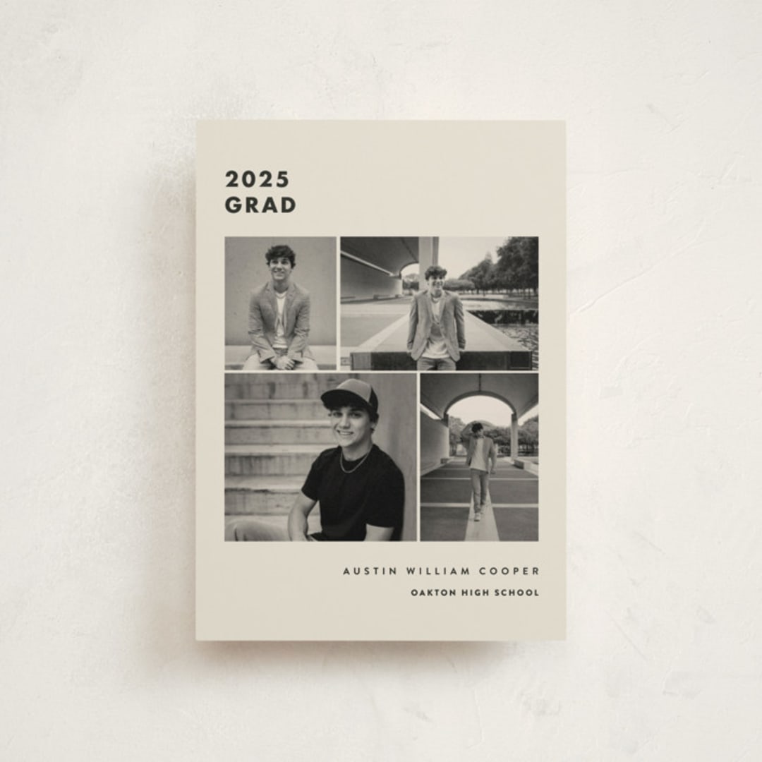 "Fourth Quarter" - Graduation Announcements in Sandstone by Olivia Raufman - Front