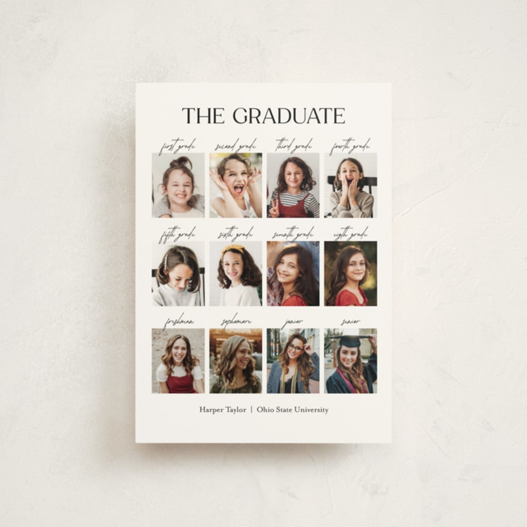 "Best Year" - Graduation Announcements in Moon by Olivia Williams - Front