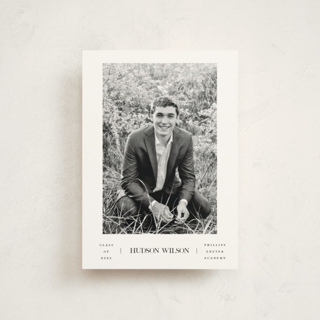 "Collegiate" - Graduation Announcements in Onyx by Benita Crandall - Front