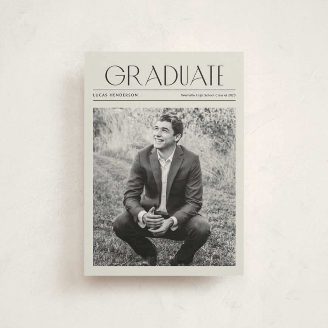 "newspaper" - Graduation Announcements in Newsprint by Kaydi Bishop - Front