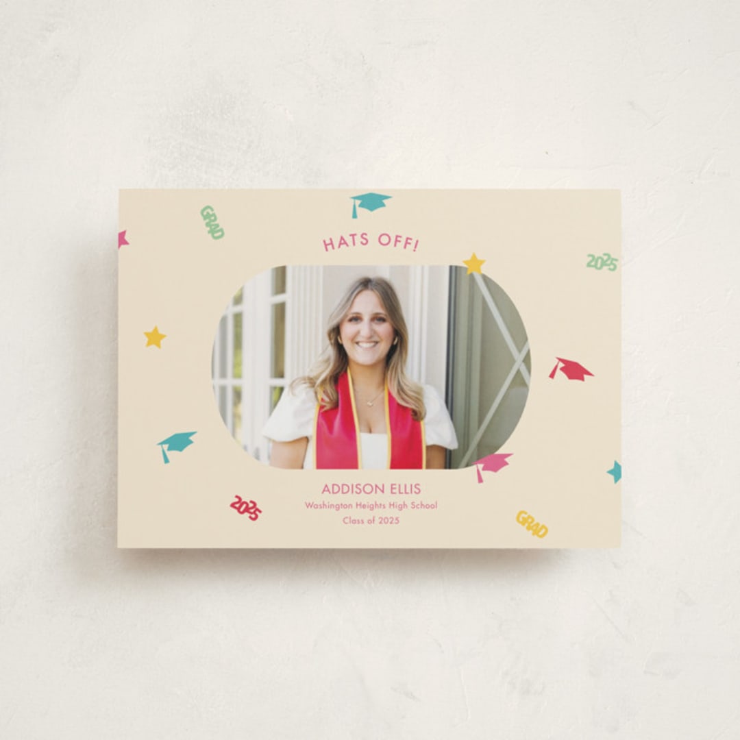 "Confetti Drop" - Graduation Announcements in Multi by Megan Cash - Front