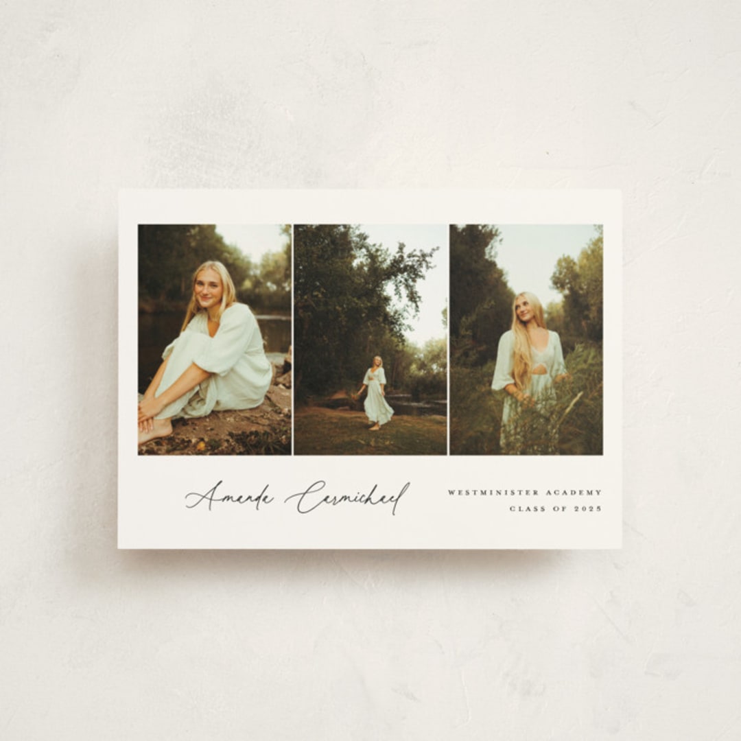 "The Trio" - Graduation Announcements in Onyx by Benita Crandall - Front