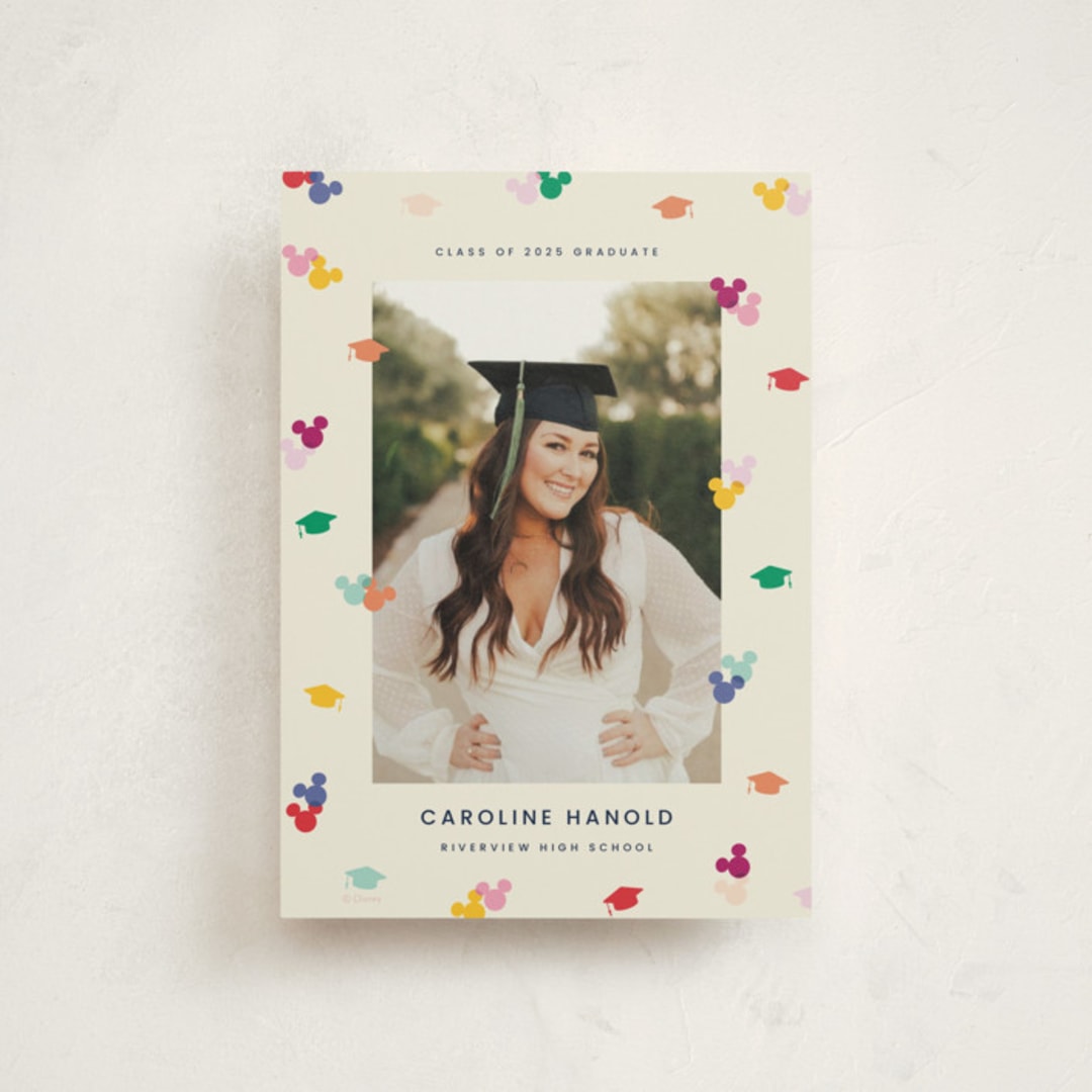 "Disney's Mickey Confetti" - Graduation Announcements in Multi by Ellen Schlegelmilch - Front