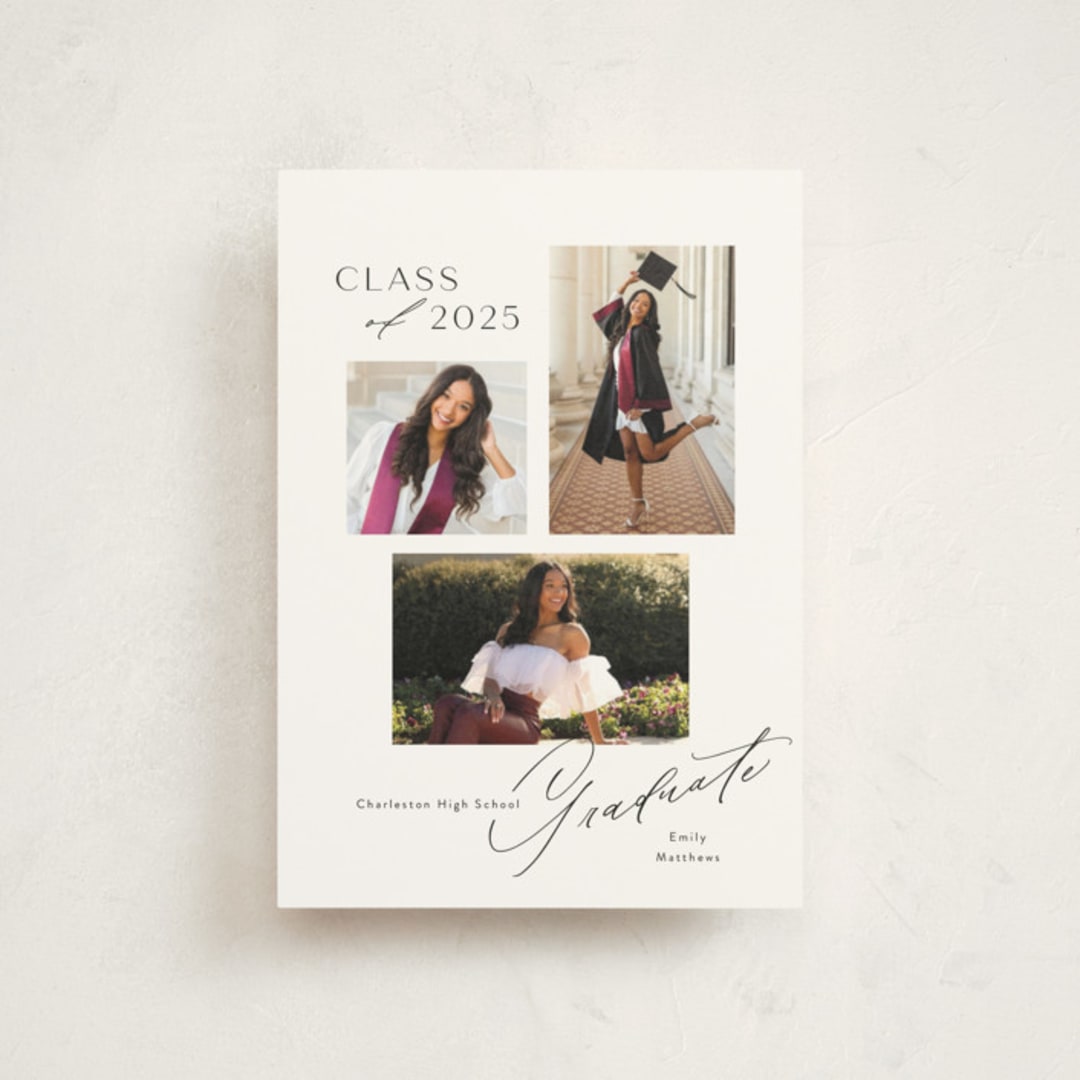 "Aspire" - Graduation Announcements in Cotton by Melanie Kosuge - Front