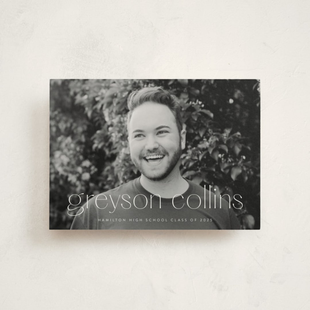 "Understated" - Graduation Announcements in Salt by Ekko Studio - Front