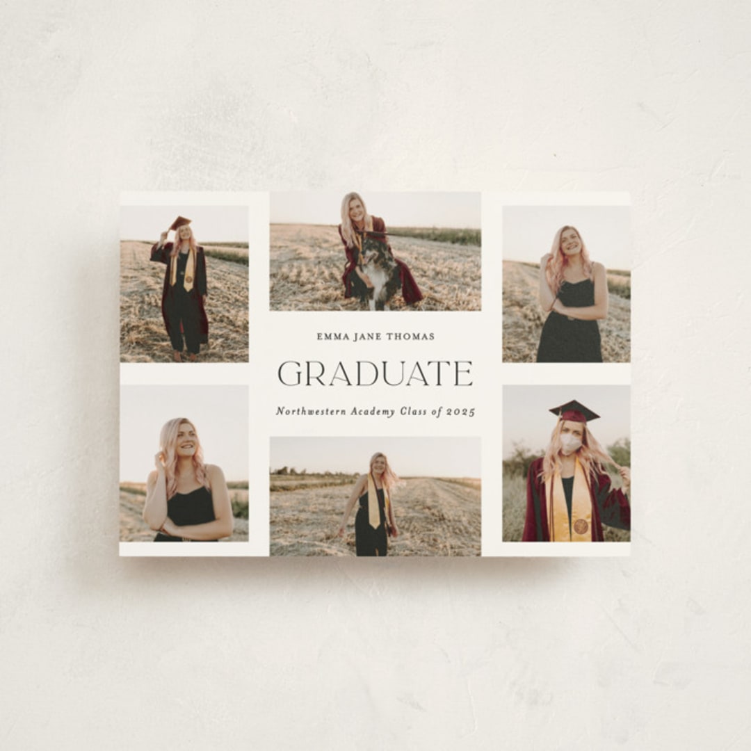 "Graduate Grid" - Graduation Announcements in Classic by Lehan Veenker - Front