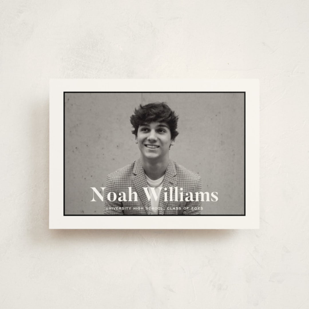 "Maple" - Graduation Announcements in Tuxedo by Annie Shapiro - Front