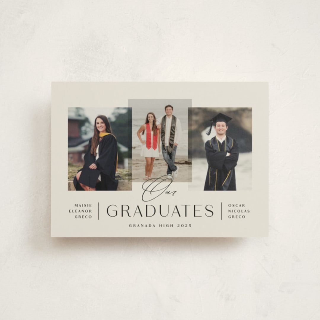 "Our Grads" - Graduation Announcements in Clay by Olivia Raufman - Front