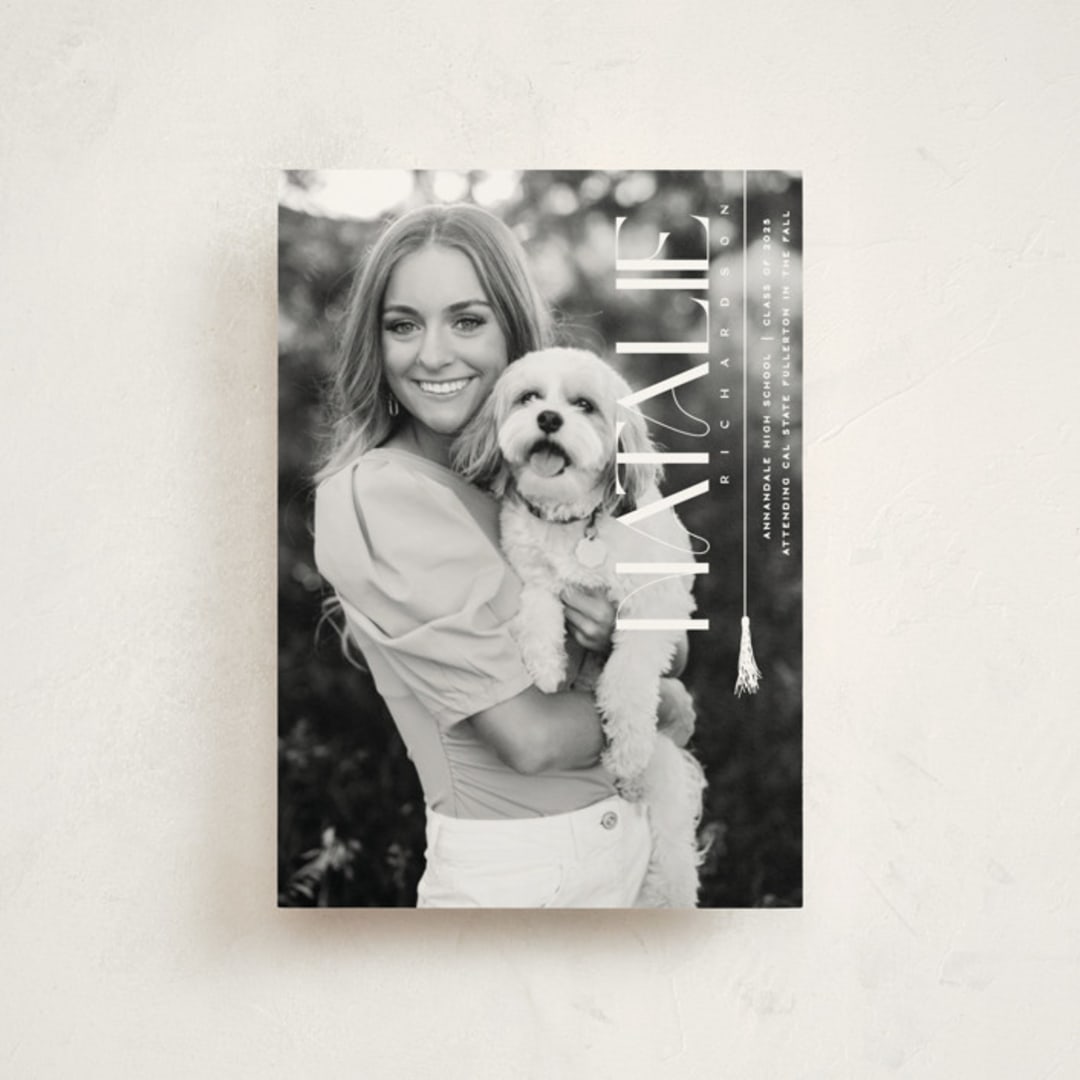 "Colonnade" - Graduation Announcements in Swan by Owl and Toad - Front