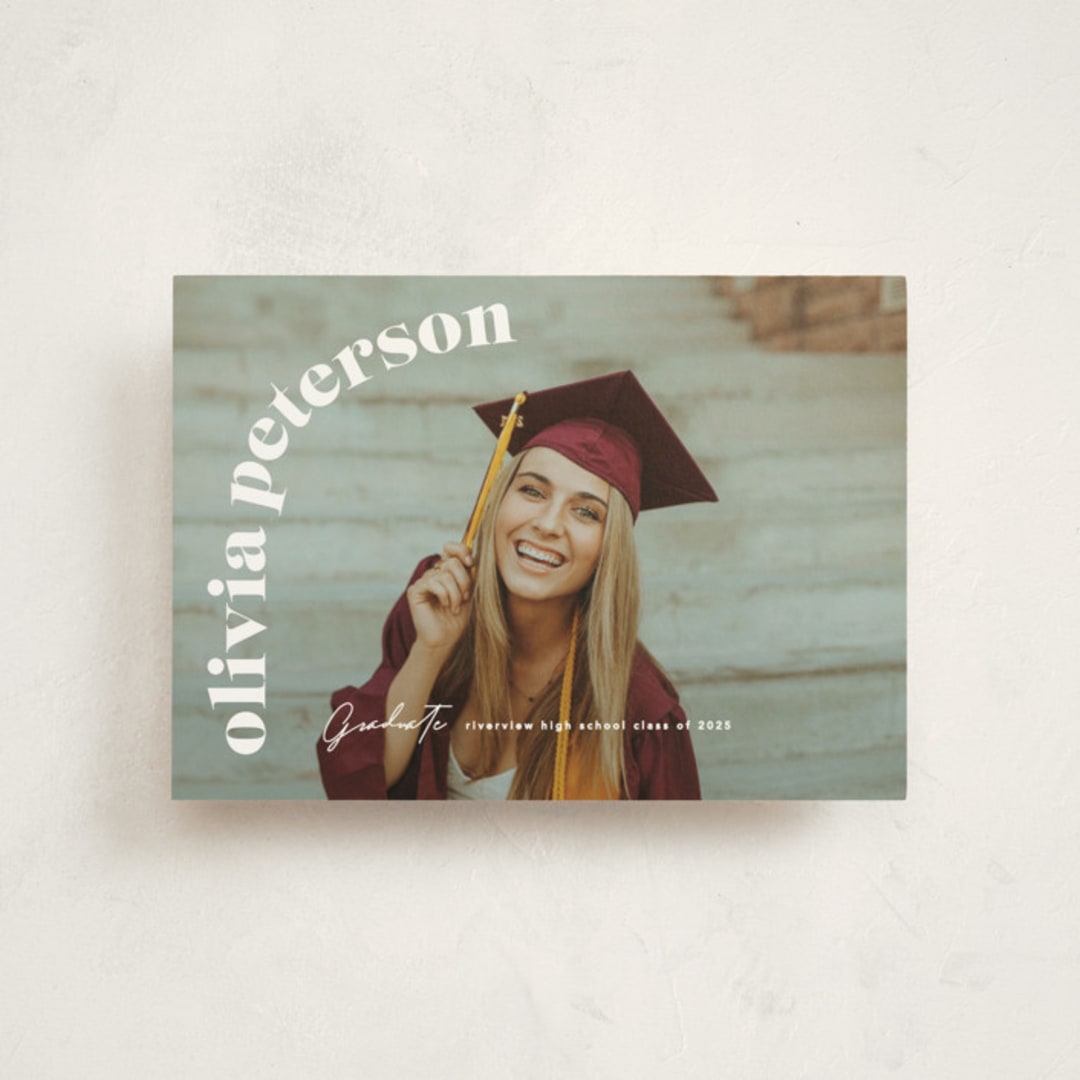 "Casual chic" - Graduation Announcements in Cotton by Creo Study - Front