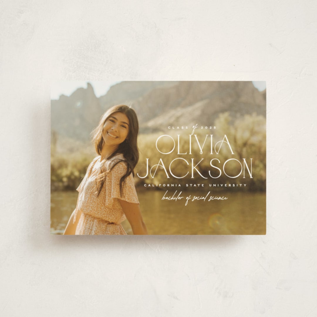 "Sure Thing" - Graduation Announcements in Waterlily by Owl and Toad - Front