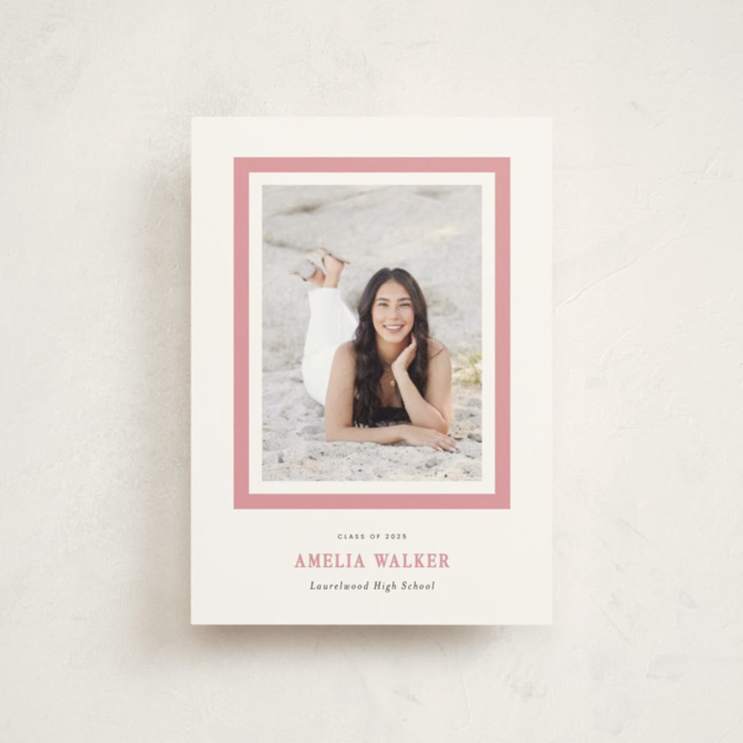 "Charm" - Graduation Announcements in Peony by Sara Hicks Malone - Front