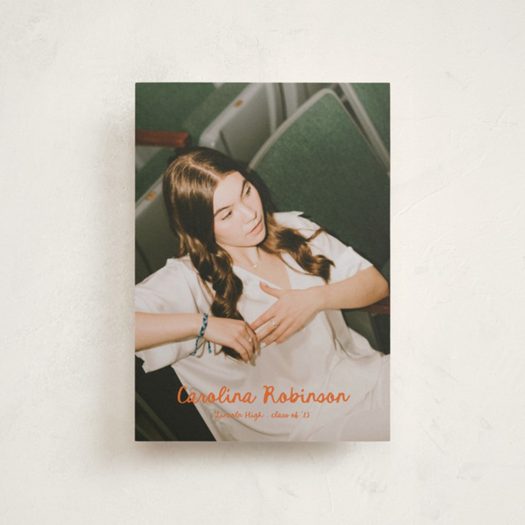 "The Edge" - Graduation Announcements in Mango by Gwen Bedat - Front