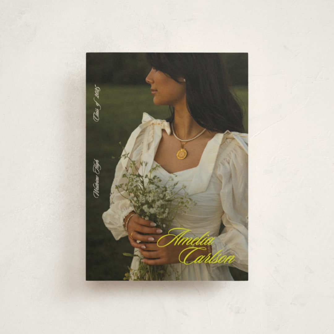 "Classic Pop" - Graduation Announcements in Citron by Cleghorn Creative - Front