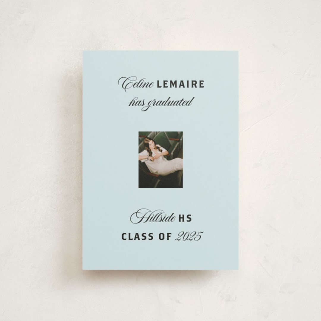 "Popular" - Graduation Announcements in Sky by Claire - Front