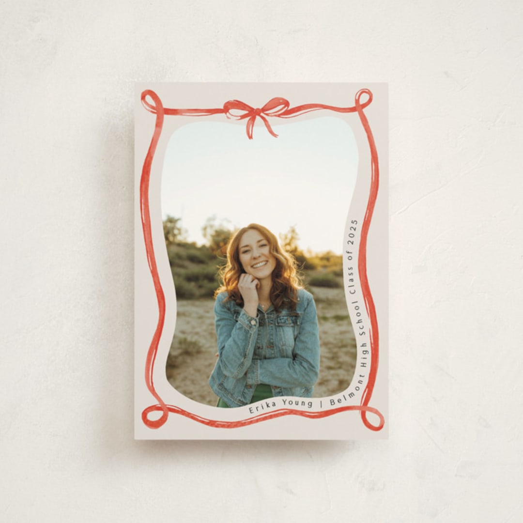 "Make me happy" - Graduation Announcements in Berry by Pati Cascino - Front