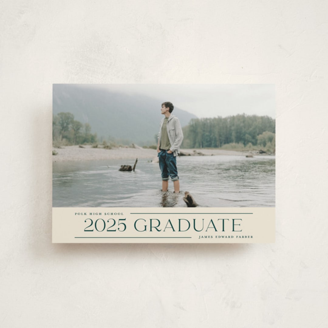 "Merry Trim" - Graduation Announcements in Ivory by Erica Krystek - Front