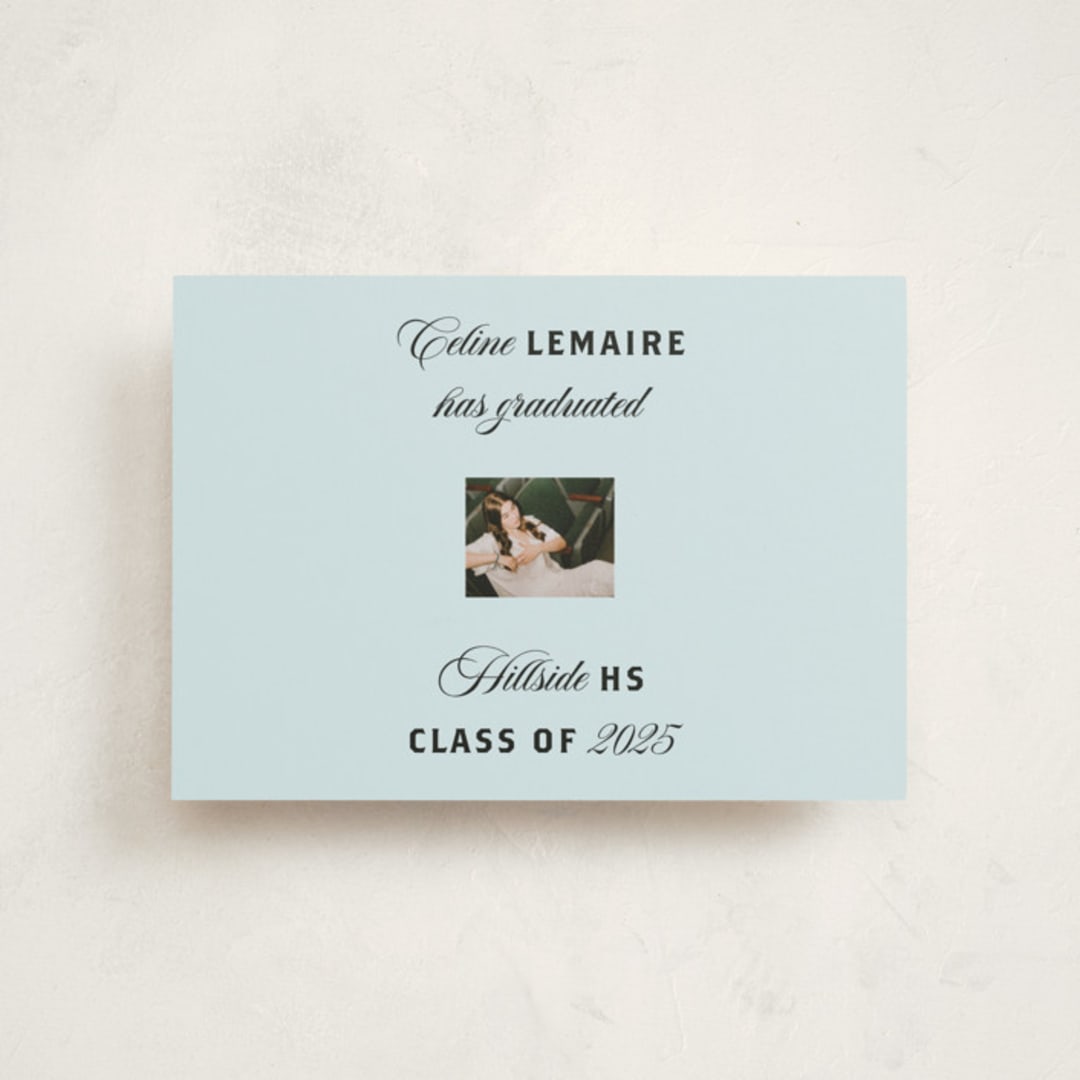 "Popular" - Graduation Announcements in Sky by Claire - Front