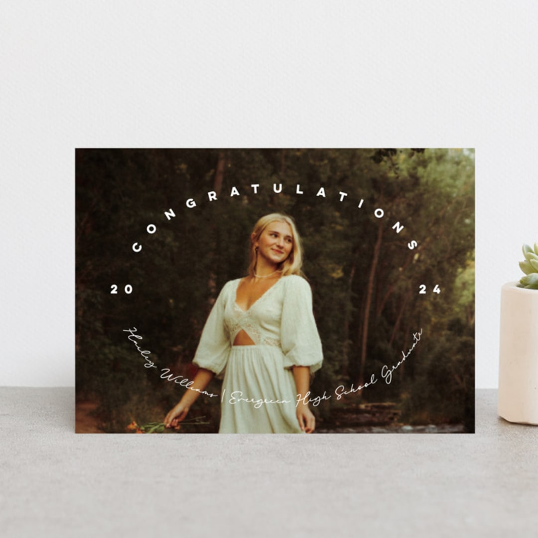 "Circlet" - Graduation Announcements in Powder by Ellis - Front