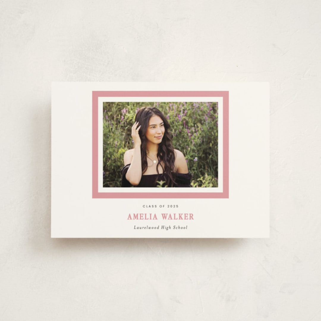 "Charm" - Graduation Announcements in Peony by Sara Hicks Malone - Front