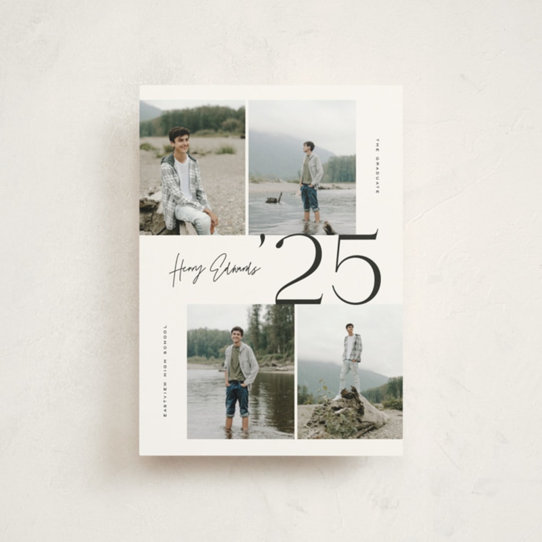 "Greatest Year" - Graduation Announcements in Coal by Michelle Taylor - Front