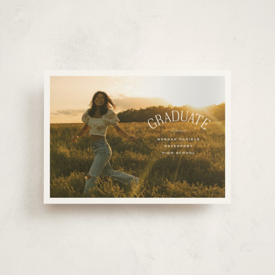 "Study Guide" - Graduation Announcements in Cloud by Carolyn MacLaren - Front