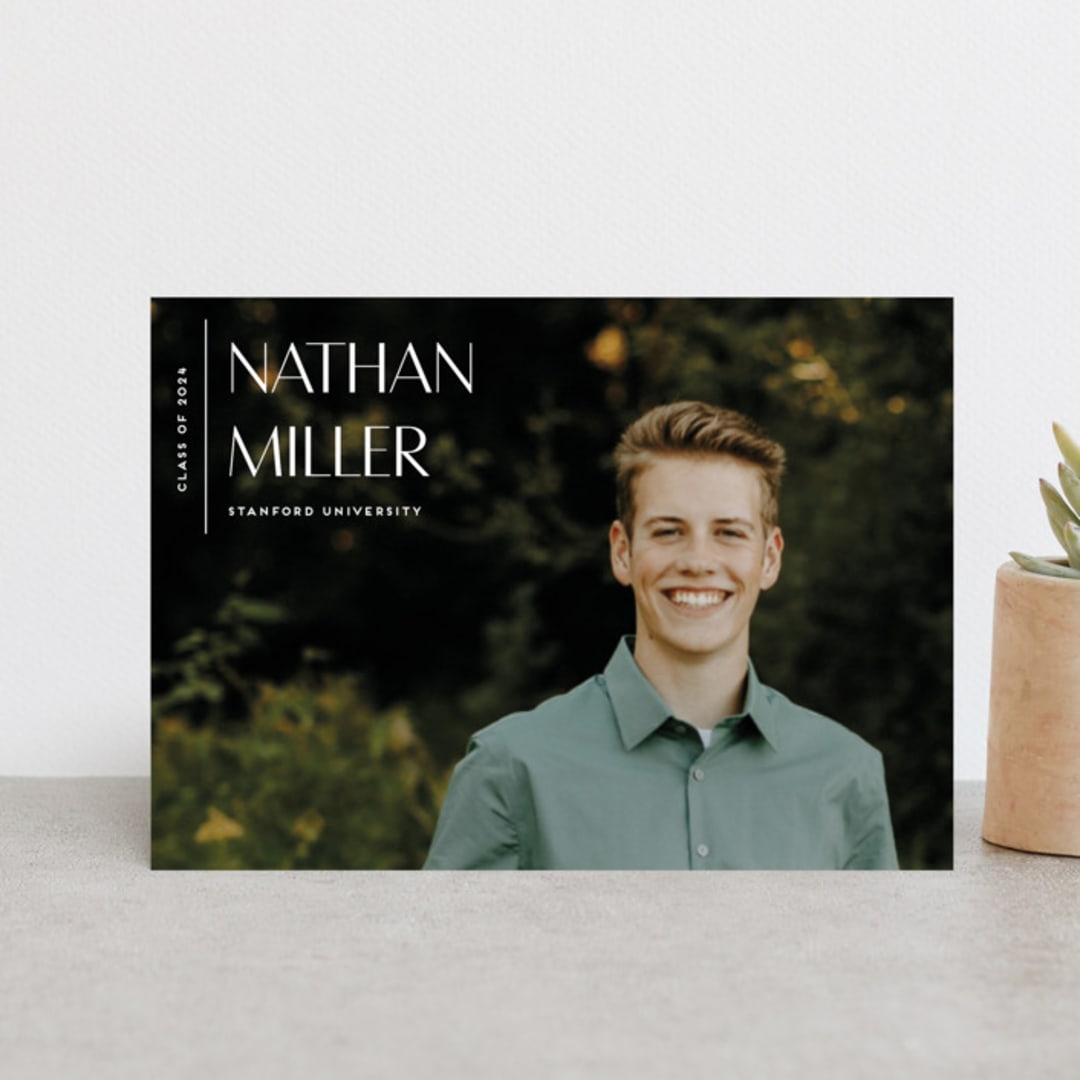 "Editorial Modern" - Graduation Announcements in Chalk by Anupama - Front