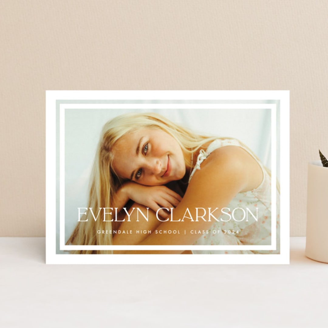 "Structural" - Graduation Announcements in Snowdrop by Snow and Ivy - Front